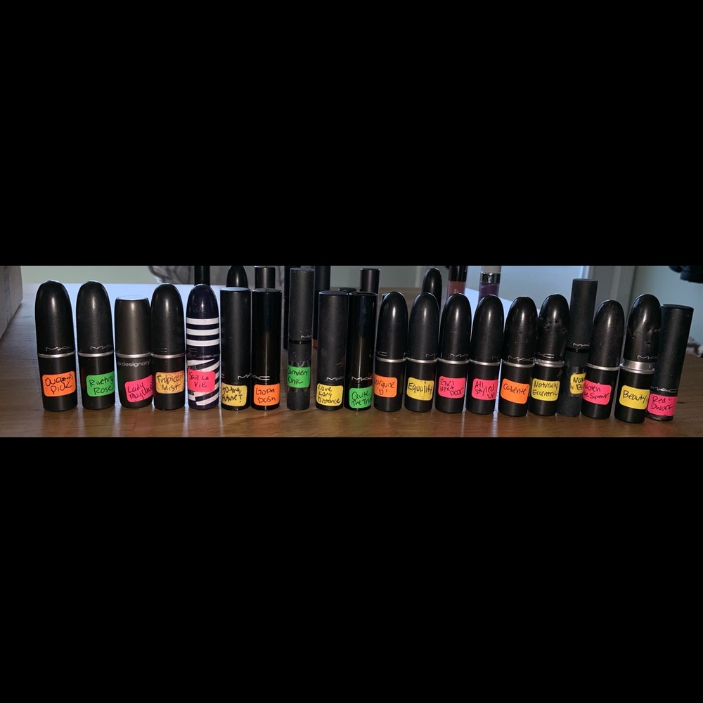 Lot of 36 MAC Cosmetics Lipsticks
